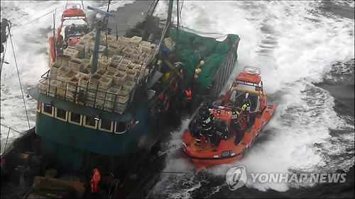 木浦海洋警察署当地时间7日上午截获了涉嫌在全罗南 