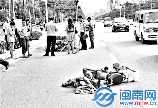 电动车被撞，幸好伤者无生命危险