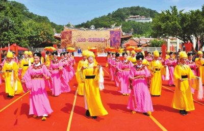 九日山仿宋祈风盛典再现古代航海节的壮观场面