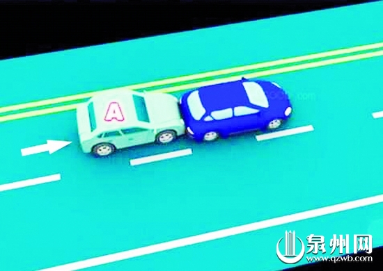 追撞前车尾部的