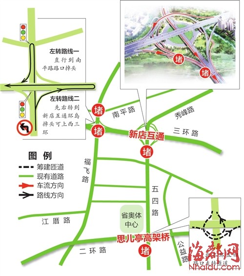 福州城北二环上三环堵车1