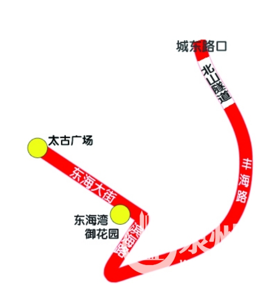 千人骑行路线示意图