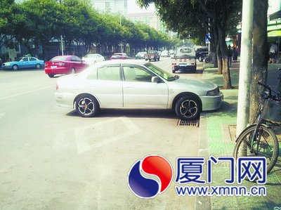 网友陈先生拍下的“霸气”停车照片。