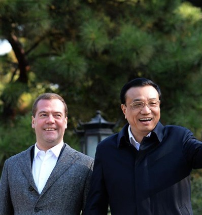 国务院总理李克强俄罗斯总理梅德韦杰夫