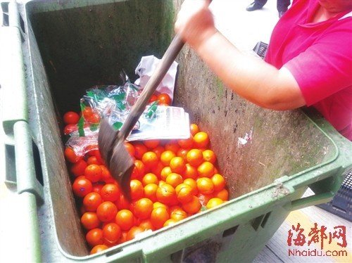 福州市场现染色脐橙 120斤染色脐橙已集中捣毁