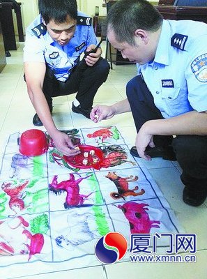 民警缴获的赌博工具