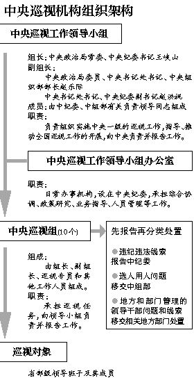 巡视机构组织架构。