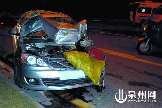小车身上倒满残羹冷炙