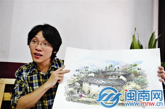 小施和他的作品，安溪龙涓土堡