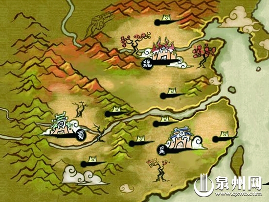 三国时期行政示意图