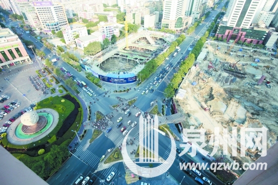 市区丰泽街与田安路交叉路口改造后的模拟图
