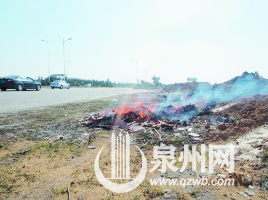 路边焚烧垃圾污染环境