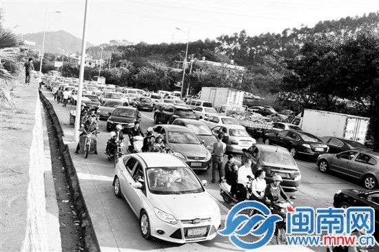 花博园与漳州市区往返的路上