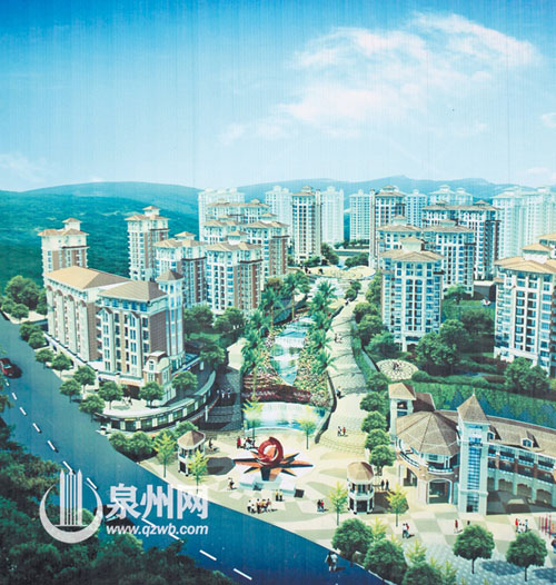 东宝花苑地势高，东海尽收眼底。（效果图）