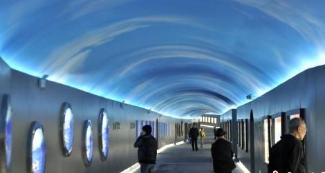 民众在厦门鸿山隧道参观1