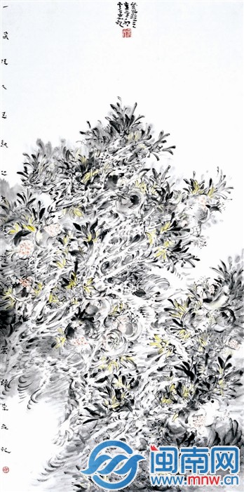 国画直幅《盛妆之意》