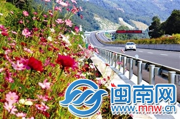 宁武高速福安段路旁山花烂漫（资料图）