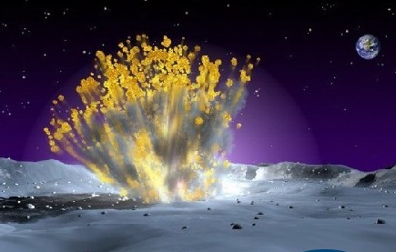 流星“吻月”引发大爆炸