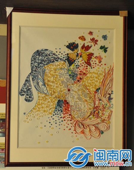 入选作品《梁祝》中，两只人形的蝴蝶，体现梁祝化蝶 
