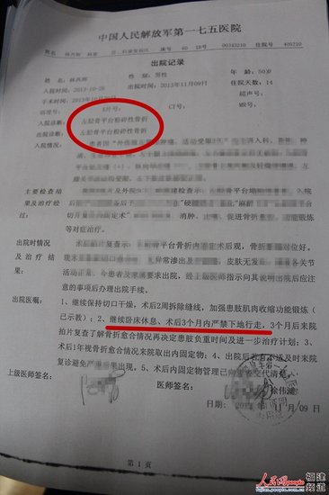 曝龙海民警暴力执法致农民左腿骨折