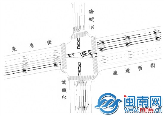 云鹿路南进口道将增设1条直行车道