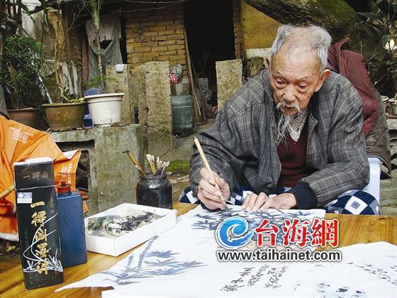 96岁农民画家创蔗渣丹青
