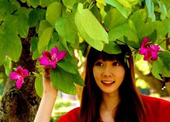鲜花美女