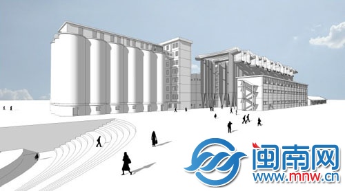 泉州旧面粉厂改造后的地面空间效果图