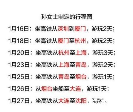 6张高铁票1张船票
