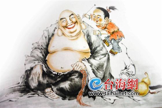 漳州青年美术家沈鑫潜心绘画弥勒