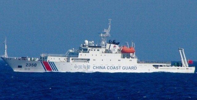 中国三艘海警船编队今日在钓鱼岛领海内巡航