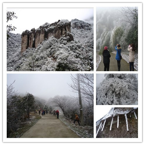 沙县高海拔景区雪景迷人