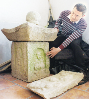 南靖正峰寺现宋代文物四面佛石塔