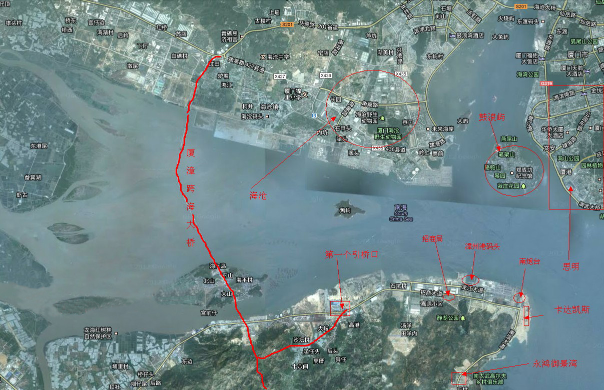厦漳跨海大桥地图