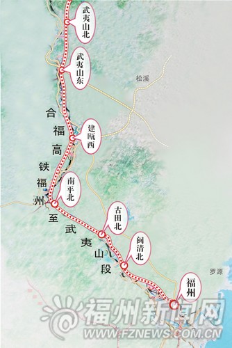 合福高铁线路图