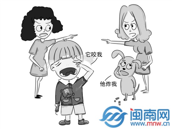 朝狗扔甩炮 10岁男孩被咬伤