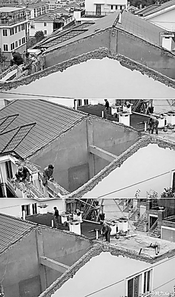 半山云庭小区违章搭建成风