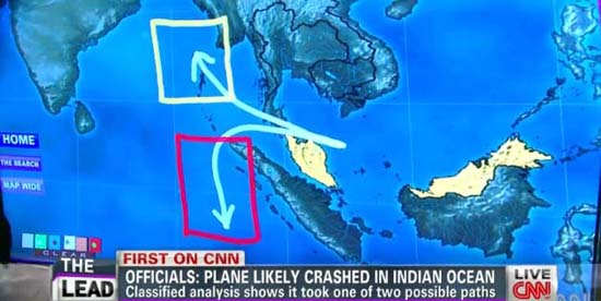 CNN报道马航失联班机详细路线