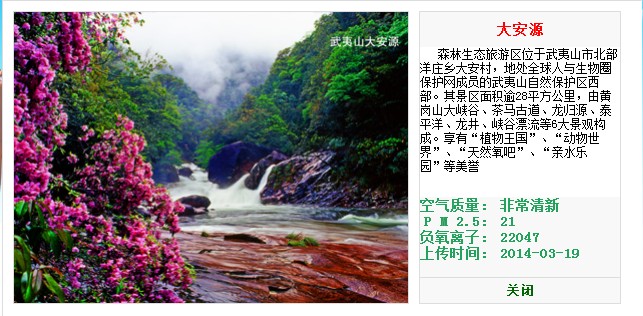 大安源今日清新指数