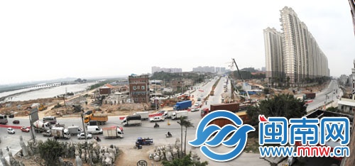 洛阳桥南往洛滨路方向