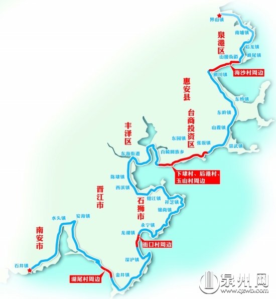 沿海大通道示意图