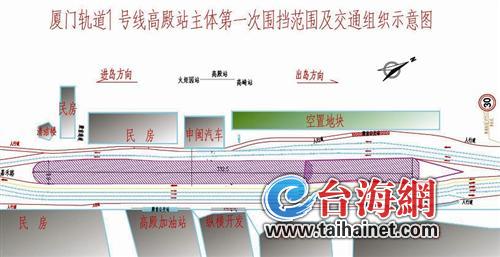 围挡范围及交通组织示意图