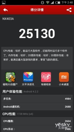 努比亚nubia Z5Smini(大牛2)硬件性能跑分与游戏体验 