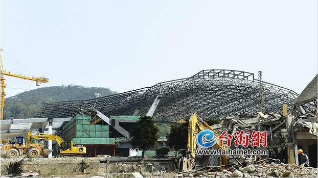 厦门火车站旧站房基本拆除完毕