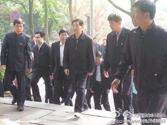 胡锦涛到访湖南大学