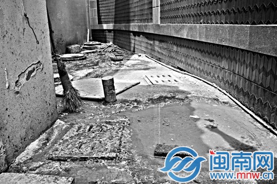 泔水不断冒出，流了10多米长