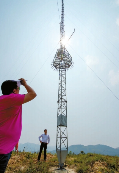 项目场地已建起测风塔