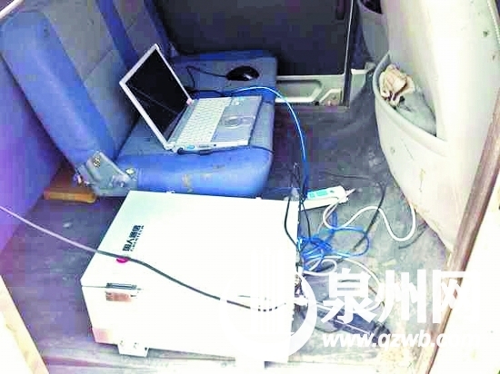 面包车里的伪基站
