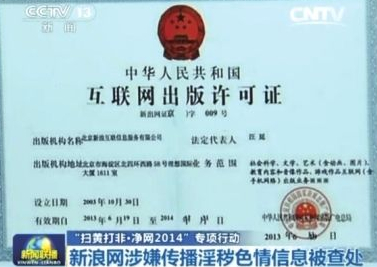 新浪视频登载播放“女子交响乐团”等4部色情节目