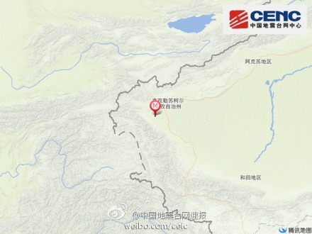 新疆阿克陶县16时12分发生3.4级地震